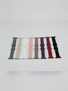 8 Pack Sport Silicone Watch Band Set - Multiple Colors Compatible For iWatch